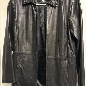 Charles Klein Black Leather Jacket